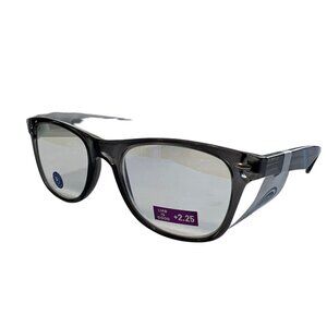 Life Is Good LG Twain +2.25 Reading Glasses Grey Frame With Pouch Readers Unisex